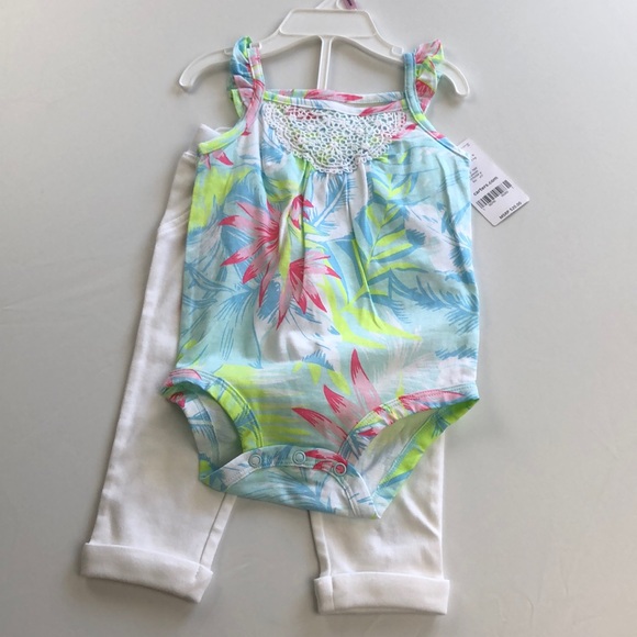 Neon Floral Baby Girl Bundle Size 9 month - Picture 4 of 6